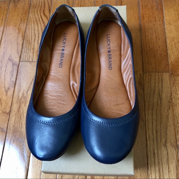 Lucky Brand Shoes - Lucky Brand Slip On Navy Blue Ballet Flats